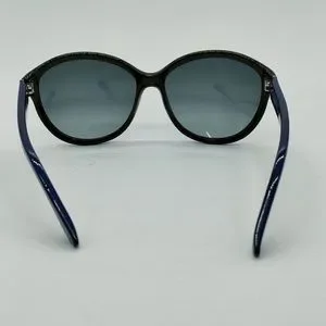 SALVATORE FERRAGAMO Sunglasses SF717S Unisex Black Oval cat eye Salvatore Ferragamo Black and Blue SF717S Oval Sunglasses  main image 2
